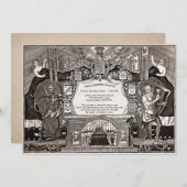 Vintage, individuell anpassbare, kreative Einladun Einladung (Vorne/Hinten)