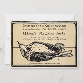 Vintage, individuell anpassbare Party Einladung fü