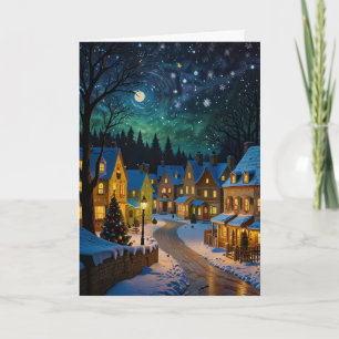 Vintage, individuell anpassbare Starry Night Art Karte