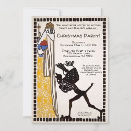 Vintage individuell anpassbare Weihnachtszeit-Part Einladung