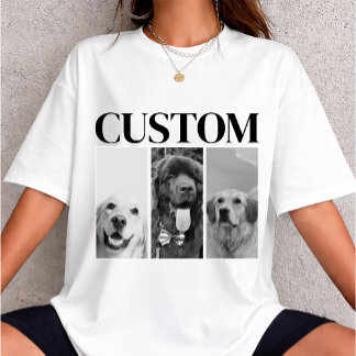 Vintage individuelles Foto von Hund Katze personal T-Shirt