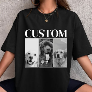 Vintage individuelles Foto von Hund Katze personal T-Shirt