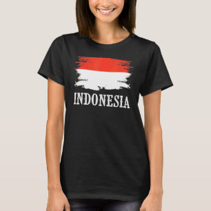 Vintage indonesische Flagge I Liebe Indonesien T-Shirt