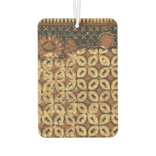 Vintage indonesisches Batik-Kawung-Muster rustikal Autolufterfrischer