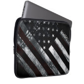 Vintage Industrial American Flag Laptopschutzhülle (Vorne Rechts)