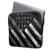 Vintage Industrial American Flag Laptopschutzhülle (Vorderseite Links)