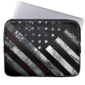 Vintage Industrial American Flag Laptopschutzhülle (Vorderseite)