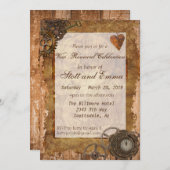 Vintage industrielle Steampunk-Vow-Erneuerung Einladung (Vorne/Hinten)
