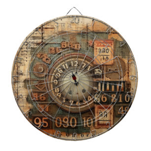 Vintage Industrieller Grunge Dartboard Dartscheibe