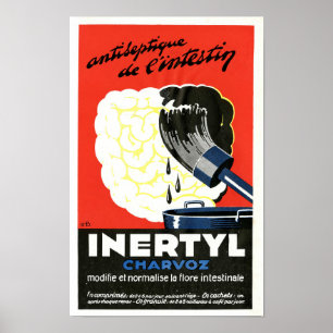 Vintage-Inertyl-Charvoz-französisches medizinische Poster