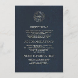 Vintage Informationen über den Blumenstrauß von Na Begleitkarte