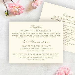 Vintage Informationen über Hochzeiten in der Elfen Begleitkarte