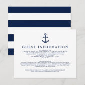 Vintage Informationen zu den Ankergastdaten Begleitkarte (Vorne/Hinten)