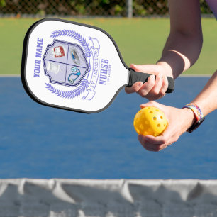 Vintage Infusion Krankenschwester Personalisierter Pickleball Schläger