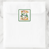 Vintage Initial S - Monogramm S Quadratischer Aufkleber (Tasche)