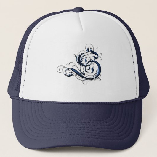 Vintage Initial S Truckerkappe (Vorderseite)