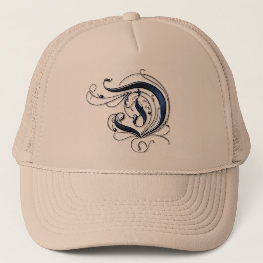 Vintage Initiale D Truckerkappe (Vorderseite)