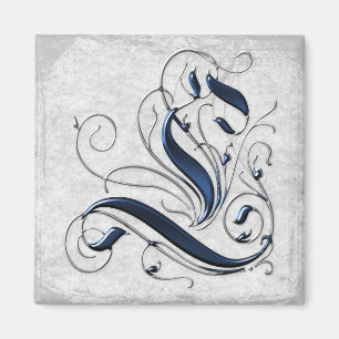 Vintage Initiale L Magnet