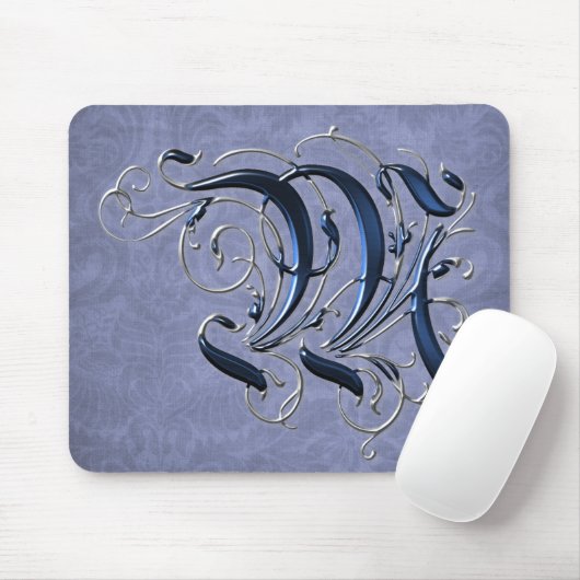 Vintage Initiale M Mousepad (Mit Mouse)