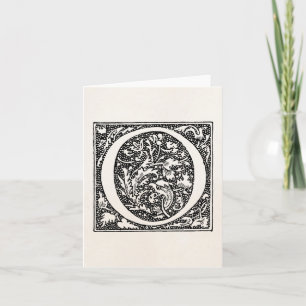 Vintage-Initiale O Monogramm Pergament "O" Anfangs