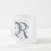 Vintage Initiale R Mattglastasse (Vorderseite Links)