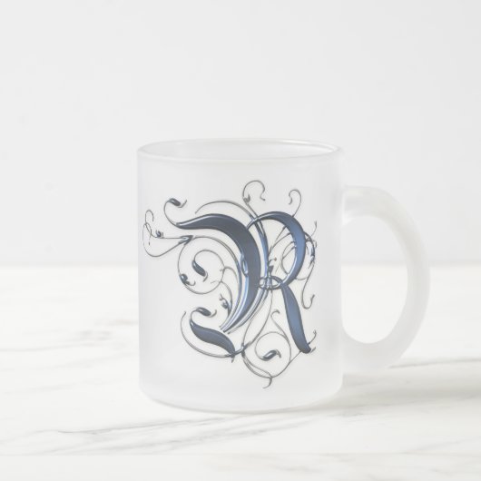 Vintage Initiale R Mattglastasse (Rechts)