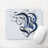 Vintage Initialen B Mousepad (Mit Mouse)