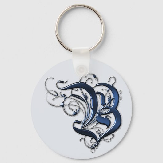 Vintage Initials B Schlüsselanhänger (Vorderseite)