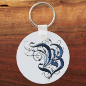 Vintage Initials B Schlüsselanhänger (Vorderseite)