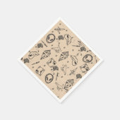 Vintage Ink Fusion-Muster Serviette (Ecke)