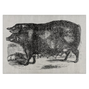 Vintage inländische Schwein-Ferkel-personalisierte Schneidebrett