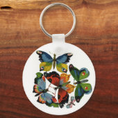 Vintage Insects or Bugs, Beautiful Butterflies Schlüsselanhänger (Vorderseite)