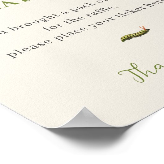 Vintage Insekten Babydusche Windelwindeln Poster (Ecke)