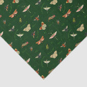 Vintage Insekten-Dekopapier Forest Green Seidenpapier (Ausschnitt)