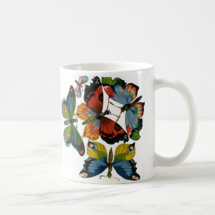 Vintage Insekten oder Bugs, schöne Schmetterlinge Kaffeetasse