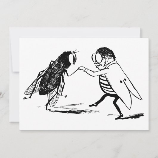 Vintage Insekten tanzen; Bluebottle Fly (Vorderseite)