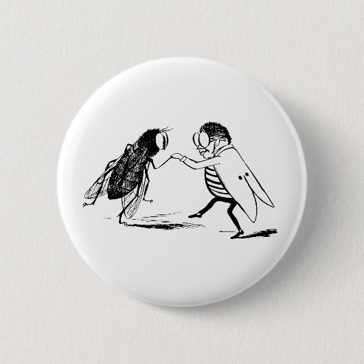 Vintage Insekten tanzen; Bluebottle Fly Button (Vorderseite)