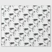 Vintage Insekten tanzen; Bluebottle Fly Geschenkpapier (Flach)