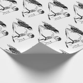 Vintage Insekten tanzen; Bluebottle Fly Geschenkpapier (Ecke)