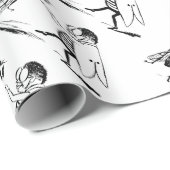 Vintage Insekten tanzen; Bluebottle Fly Geschenkpapier (Rolleneckpunkt)