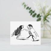 Vintage Insekten tanzen; Bluebottle Fly Postkarte (Stehend Vorderseite)