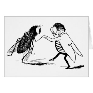 Vintage Insekten tanzen; Schmeißfliege
