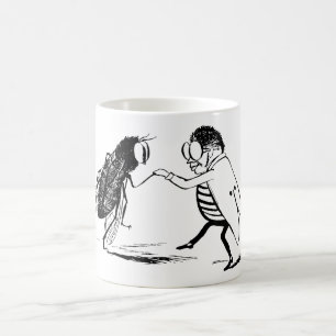 Vintage Insekten tanzen; Schmeißfliege Kaffeetasse