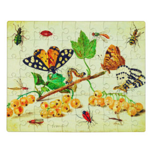 Vintage Insekten und Obst von Jan van Kessel Puzzle