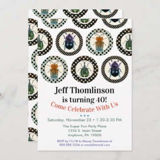 Vintage Insekten zum Geburtstag Einladungs-Party Einladung