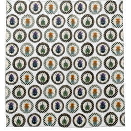 Vintage Insektenkunde Duschvorhang