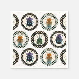 Vintage Insektenkunde Serviette