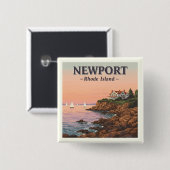 Vintage Insel Newport Rhode Button (Vorne & Hinten)