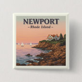 Vintage Insel Newport Rhode Button (Vorderseite)