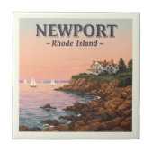 Vintage Insel Newport Rhode Fliese (Vorderseite)